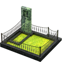 3D модель мемориального комплекса на могилу