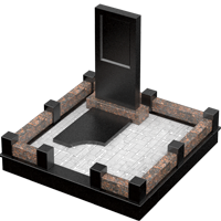 3D модель мемориального комплекса на могилу