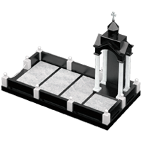 3D модель мемориального комплекса на могилу