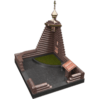 3D модель мемориального комплекса на могилу