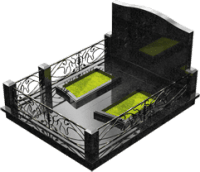 3D модель мемориального комплекса на могилу