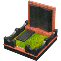 3D модель мемориального комплекса на могилу