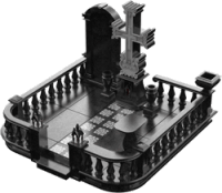 3D модель мемориального комплекса на могилу