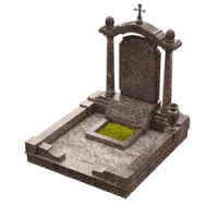 3D модель мемориального комплекса на могилу