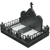 3D модель мемориального комплекса на могилу