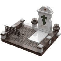 3D модель мемориального комплекса на могилу
