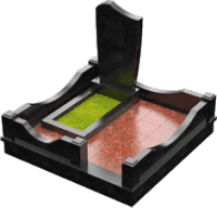 3D модель мемориального комплекса на могилу