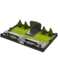 3D модель мемориального комплекса на могилу