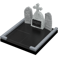 3D модель мемориального комплекса на могилу