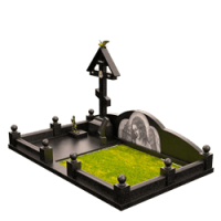 3D модель мемориального комплекса на могилу