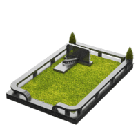 3D модель мемориального комплекса на могилу