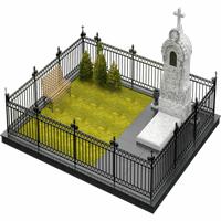 3D модель мемориального комплекса на могилу