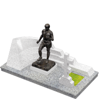 3D модель мемориального комплекса на могилу