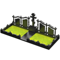 3D модель мемориального комплекса на могилу