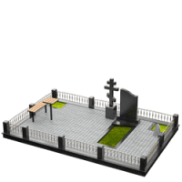 3D модель мемориального комплекса на могилу