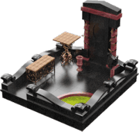 3D модель мемориального комплекса на могилу