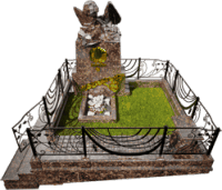 3D модель мемориального комплекса на могилу