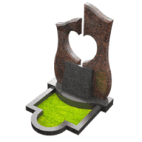 3D модель мемориального комплекса на могилу