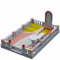 3D модель мемориального комплекса на могилу