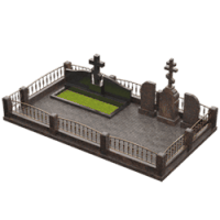 3D модель мемориального комплекса на могилу