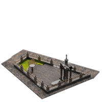 3D модель мемориального комплекса на могилу