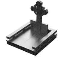 3D модель мемориального комплекса на могилу