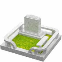 3D модель мемориального комплекса на могилу