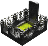 3D модель мемориального комплекса на могилу
